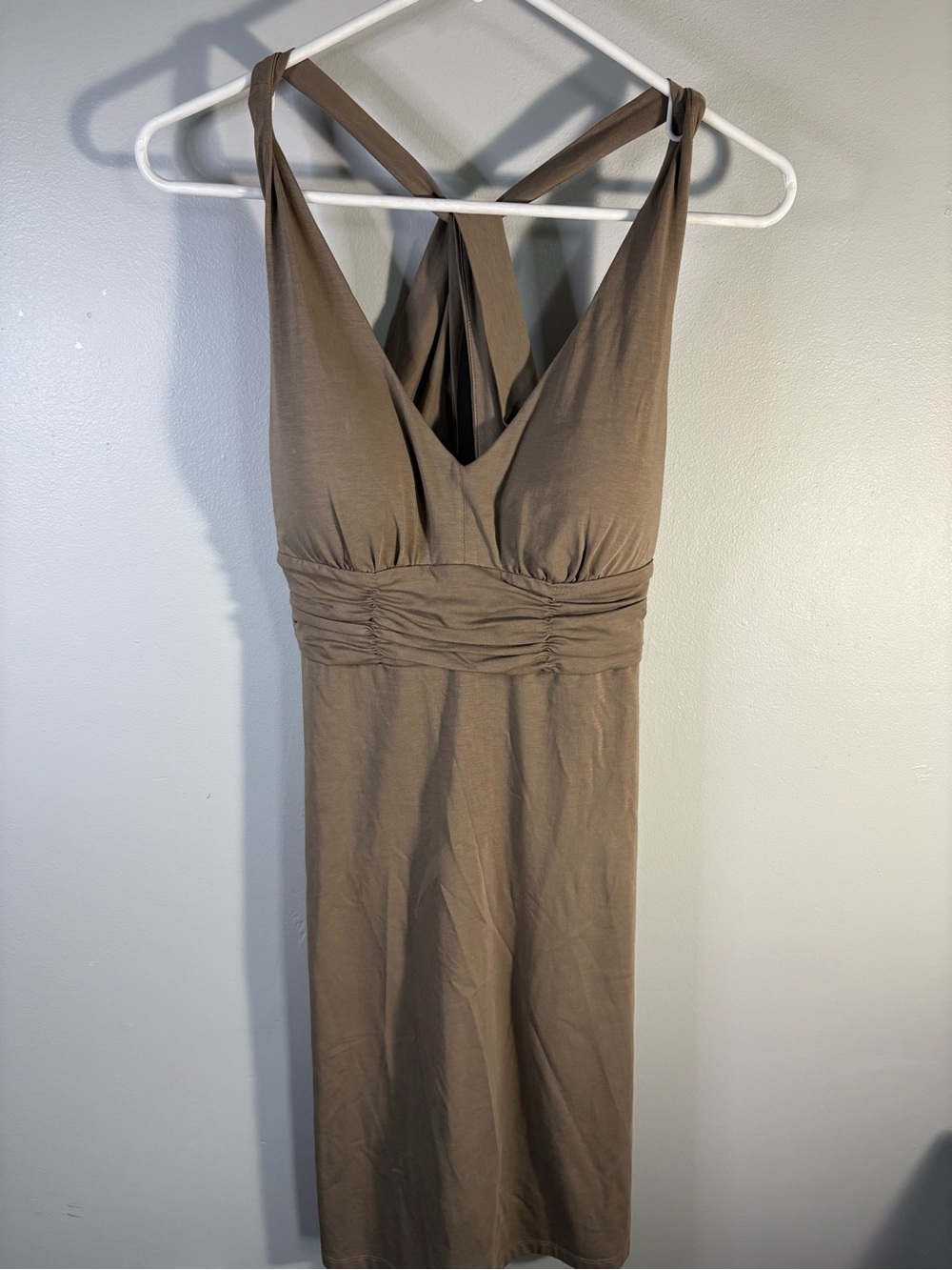 Tommy Bahama Taupe Crisscross Midi Dress